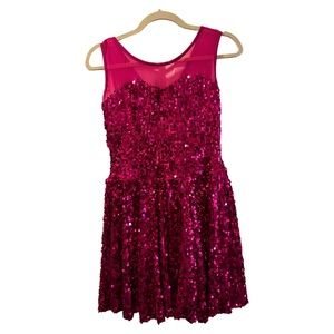 Weissmann Dance costume- Dear Future Husband- pink sequin size Adult Medium